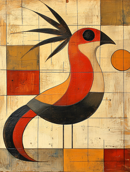 Stylized Bird Painting