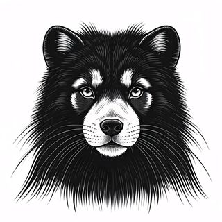 raccoon face illustration