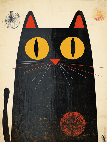 Stylized Black Cat