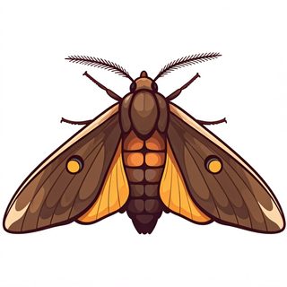 stylized moth illustration