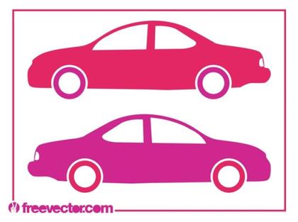 Stylized Car Silhouettes Free Vector
