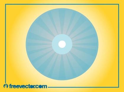 Stylized CD Illustration Free Vector