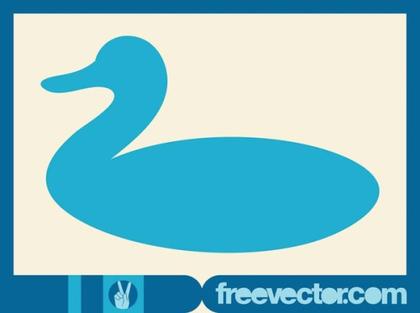 Stylized Duck Free Vector