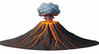 erupting volcano illustration