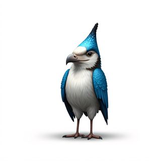blue-crested-bird-character