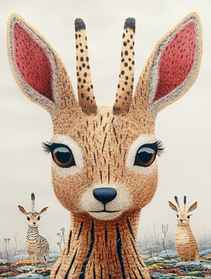 Stylized Gazelle Family