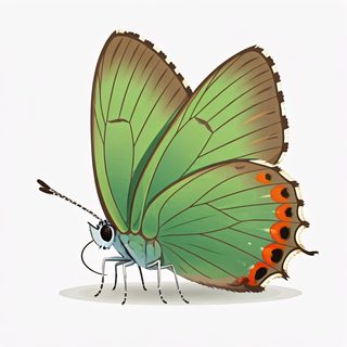 green butterfly illustration