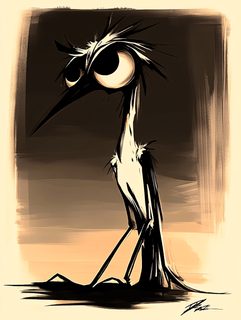 Stylized Heron Illustration