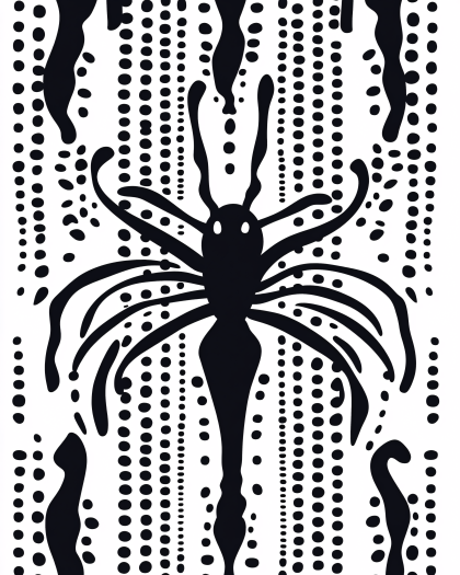 Stylized Insect with Dots