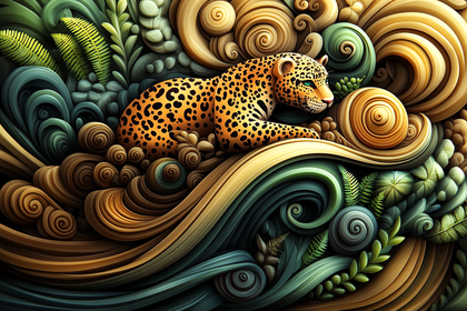 Stylized Jungle Jaguar