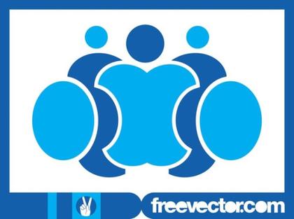 Stylized People Logo Free Vector