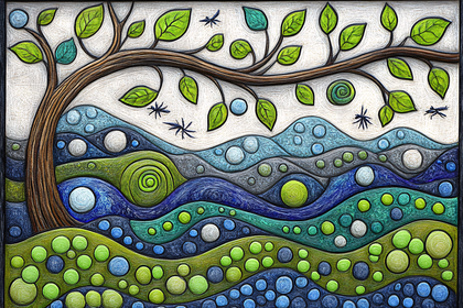 Stylized Tree of Life Landscape