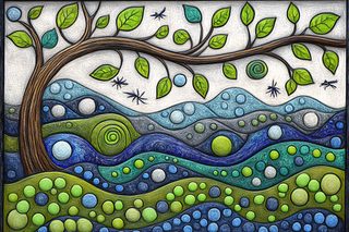 Stylized Tree of Life Landscape