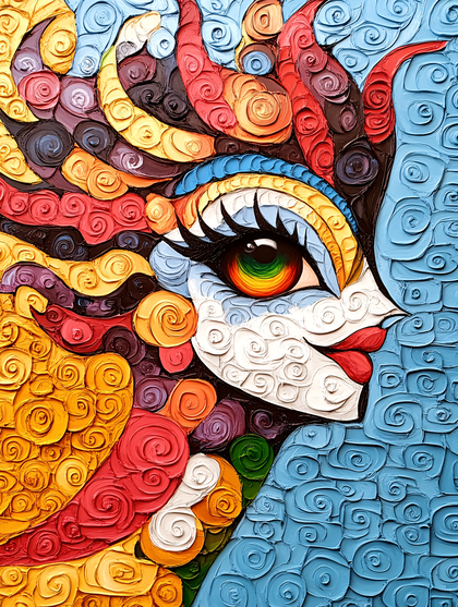 Stylized Woman Face Profile
