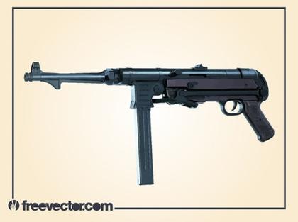 Submachine Gun Free Vector
