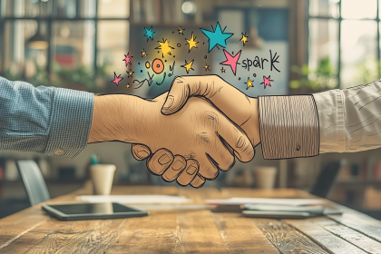 Successful Business Handshake Spark