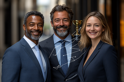 Successful Business Team Achievement