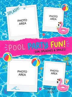 pool party collage