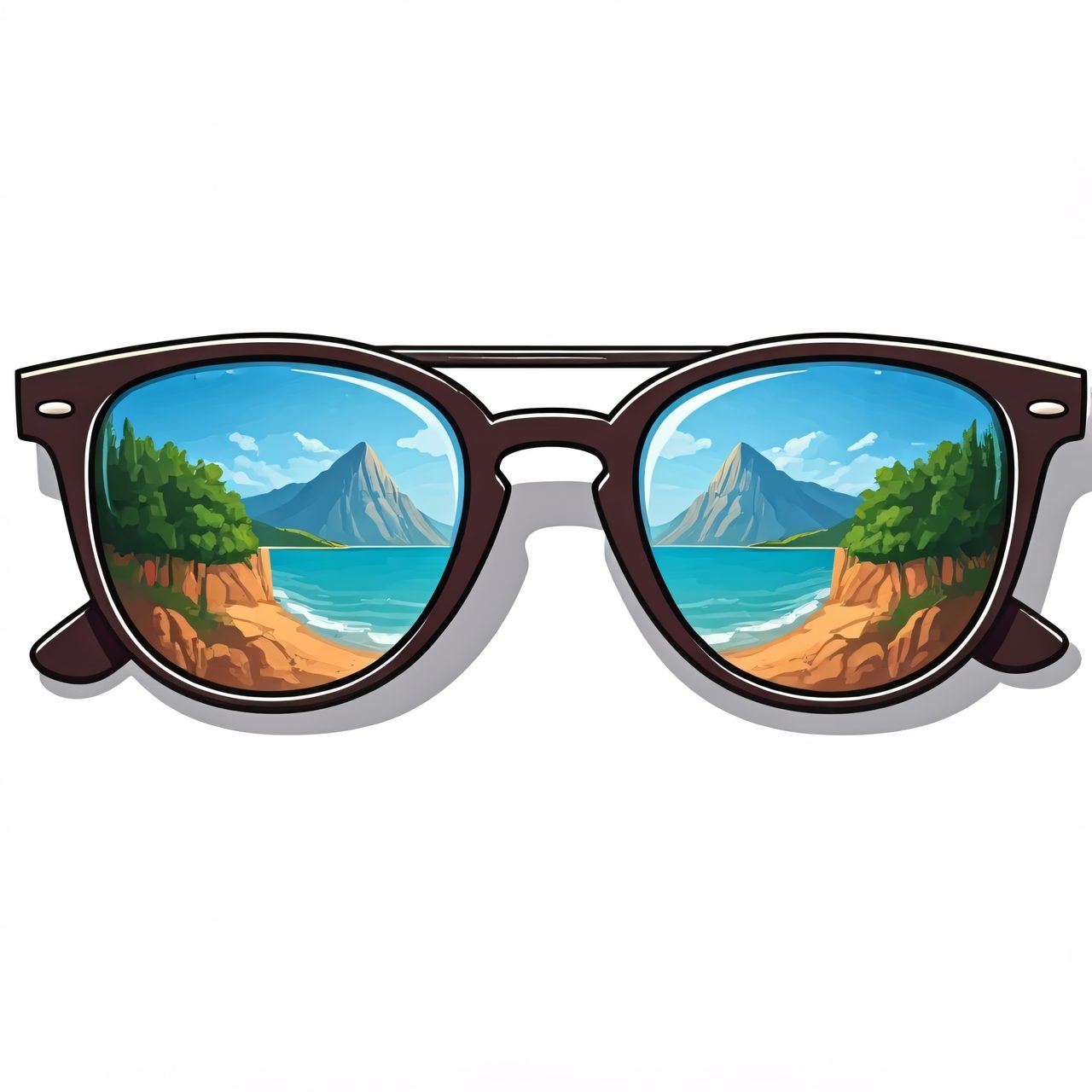 tropical landscape sunglasses