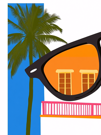 Summer Vacation Sunglasses Reflection