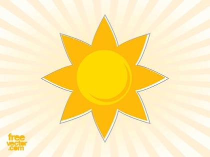 Sun Sticker Free Vector