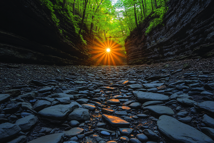Sunburst in Rocky Canyon