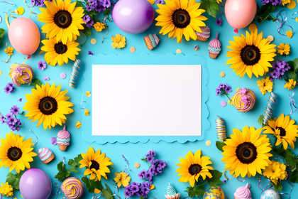 Sunflower Birthday Party Invitation
