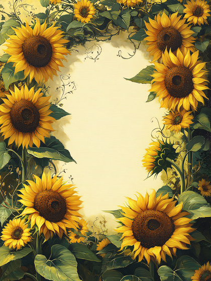 Sunflower frame