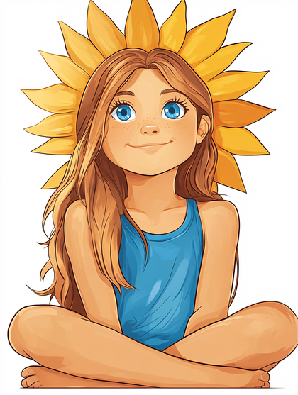 Sunflower Girl Portrait