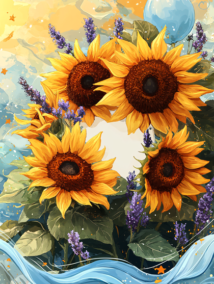 Sunflower_Lavender