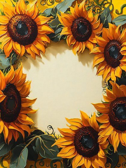 Sunflower Wreath Frame
