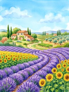 provence field landscape