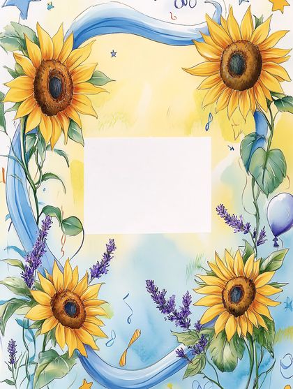 Sunflowers and Lavender