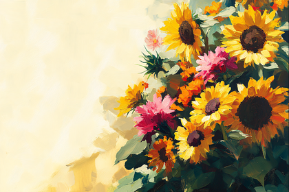Sunflowers and Mixed Flowers