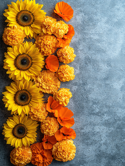 Sunflowers and Poppies