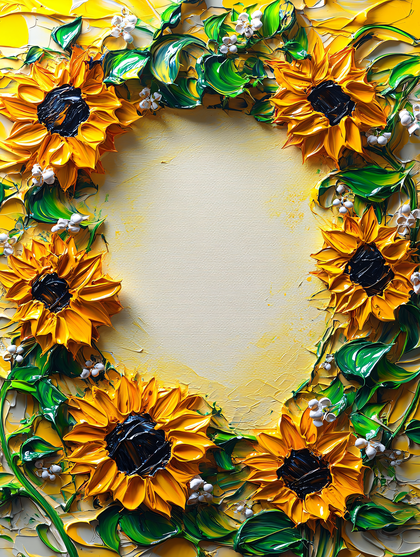 Sunflowers and the Circle Frame