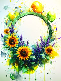 Sunflowers, Balloons, and Lavender