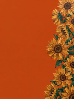 sunflower border illustration