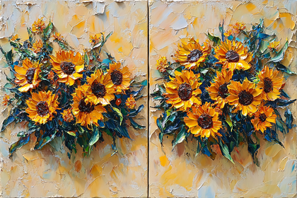 Sunflowers Diptych