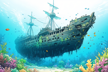 Sunken Pirate Ship
