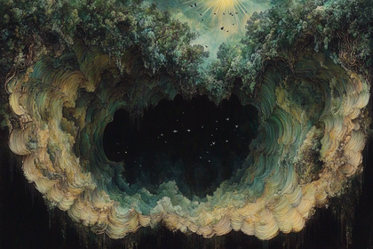 Sunlit Canopy Over Dark Depths