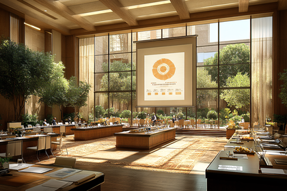 Sunlit Conference Room With Garden View
