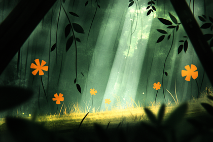 Sunlit Forest Flowers