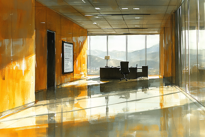 Sunlit Modern Office Interior