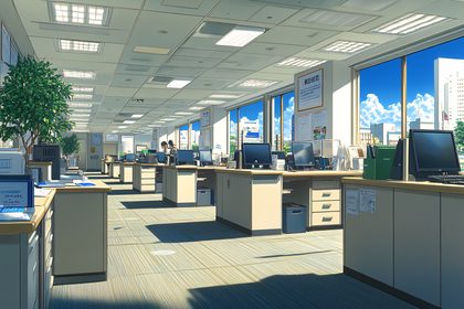 Sunlit Office Interior