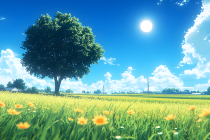 Sunny Meadow Tree