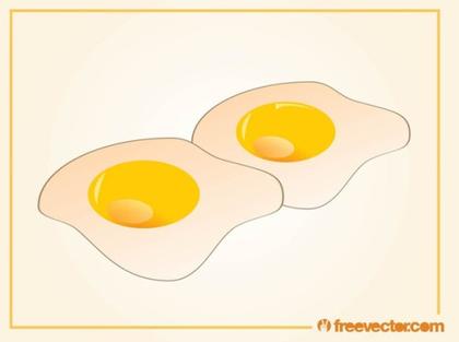 Sunny Side Up Eggs Free Vector