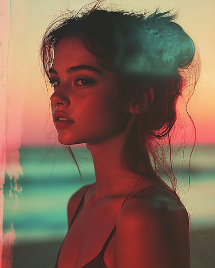 Sunset Beach Portrait