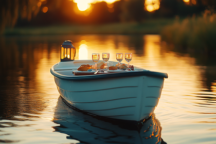 Sunset Boat Picnic