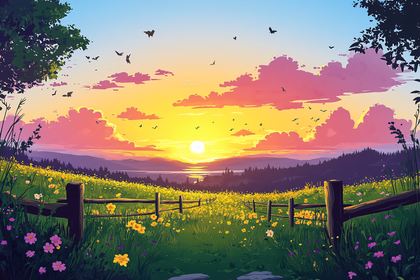 Sunset Meadow Vista